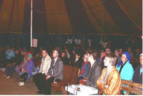 People give rapt attention to Word in tent!