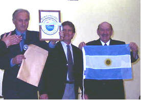 Award and flag given to Tony by City 