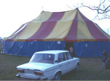 Tent used for crusade and start of crusade