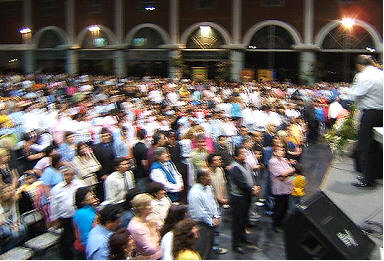 Great altar call in Cordoba, Argentina! (sorry for the bad focus!)