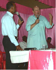 Tony Abram preaches in India